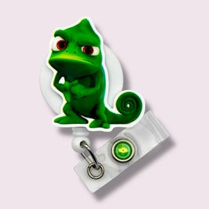 Pascal Badge Reel, Character Retractable Badge Reel, Badge Holder, Swivel Clip, Belt Clip, MRI Safe, Lanyard, Character Icon, Tangled