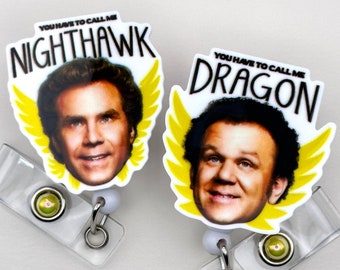 Step Brothers Badge Reel, Retractable Badge Reels, Funny Badge Holder, Belt Clip, Swivel Clip, MRI Safe, Lanyard, Heavy Duty Badge