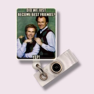 Step Brothers Badge Reel, Retractable Badge Reel, Funny Badge Holder, Swivel Clip, Belt Clip, MRI Safe, Lanyard, Comedy Movie Badge Reel