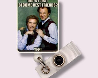 Step Brothers Badge Reel, Funny ID Holder, Swivel Clip, Belt Clip