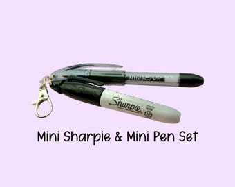 Mini Black Sharpie, Mini Black RSVP Pen, Badge Reel Accessories, Clip On Pen, Clip On Marker, Badge Reel Add-on, Nurse Gift, Fast Ship!