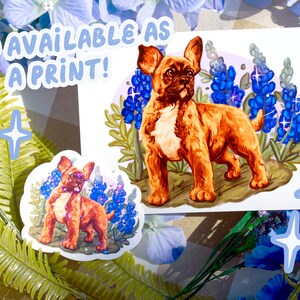 French Bulldog Dog Art Holographic Sticker 3.5 Vinyl Sparkly Holographic Sticker Waterproof Laptop Decal Great Gift for Dog Lovers image 4