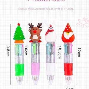 30 pezzi/lotto carino mini penna a sfera serie natalizia 4 penne a sfera colorate per bambini scuola forniture per la scrittura ufficio cancelleria regali immagine 2