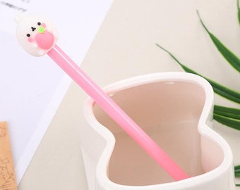 Random Cute Kawaii lovely Rabbit Fruit School Office Supplies Novelty Creative Stationery Sweet Lovely Pretty Candy Gel Pen