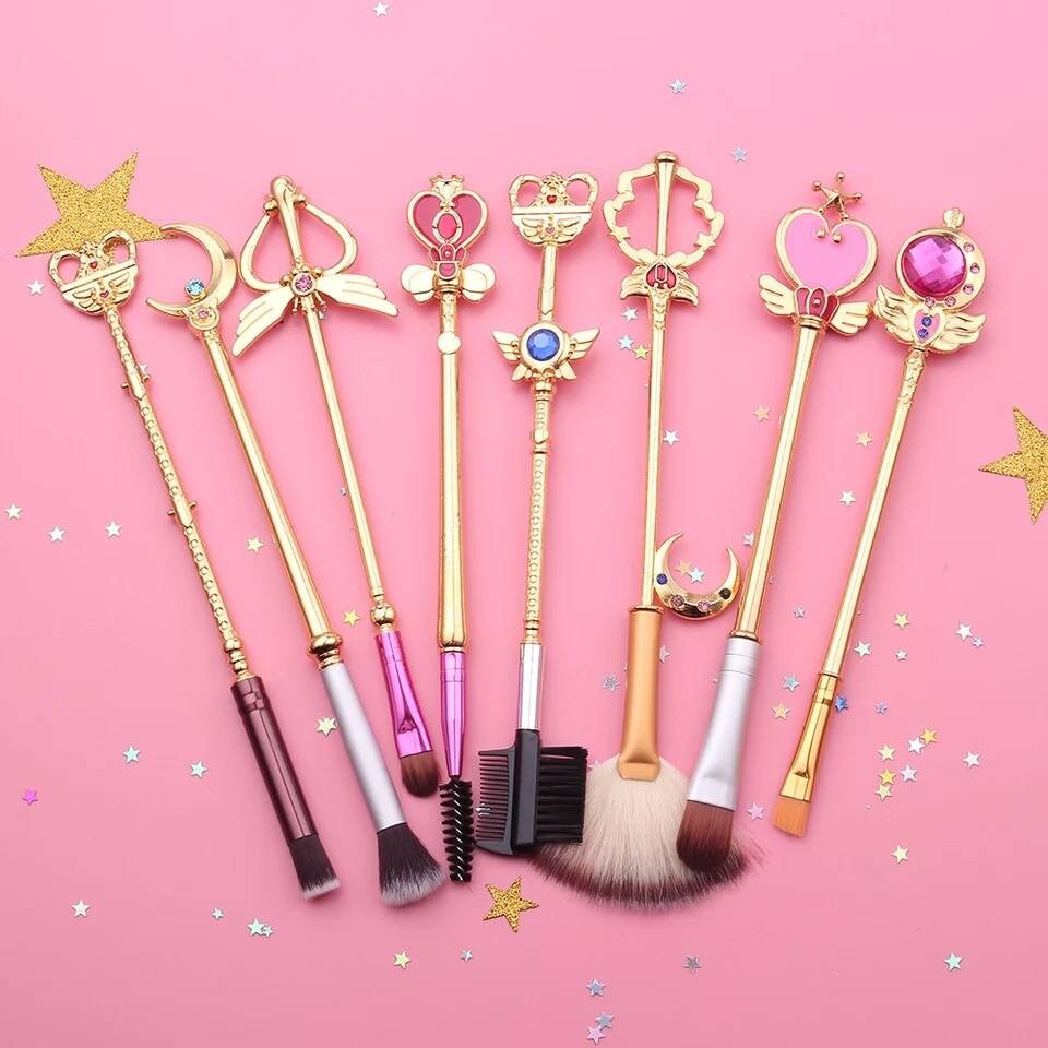 8pcs Sailor Moon Cosmetic Brush Makeup Brushes Set Tools Kit - Etsy
