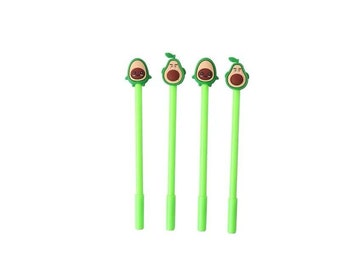 Zufällige niedliche Kawaii Avocado-Frucht-Gel-Stift-Briefpapier-Büro-Schulbedarf-Kind-Geschenke Süße reizende hübsche kreative