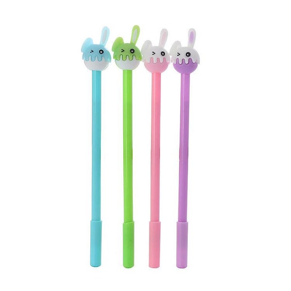 Random Cute Kawaii lovely Rabbit School Office Supplies Novelty Creative Stationery Sweet Lovely Pretty Candy Gel Pen