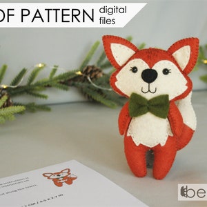 Fox nursery decoration - PDF PATTERN - baby mobile woodland ornament - tutorial - animal forest template - diy crafts- sewing pattern