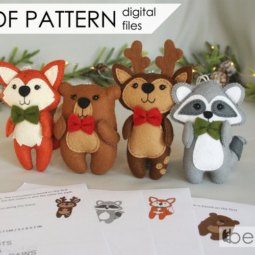 easy felt animal patterns
