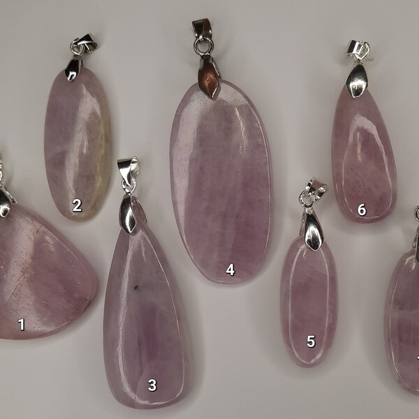 pendentif kunzite, cabochon kunzite