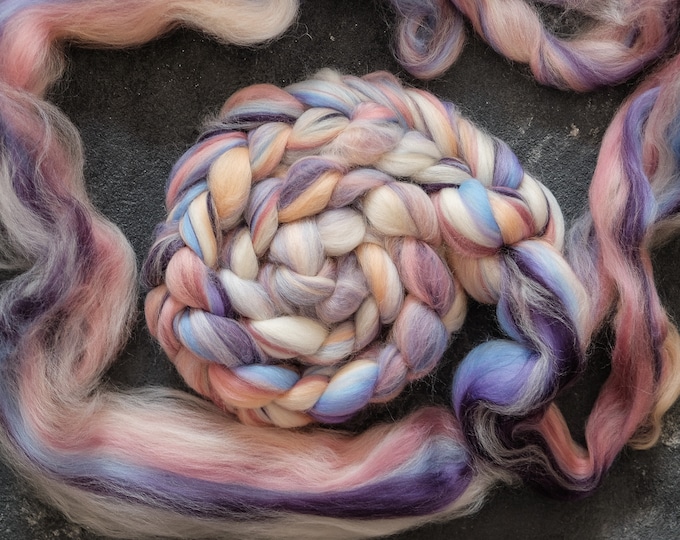Roving Merino Wool Top Blends for spinning and felting / Merino combed top for spinning and felting / Wind Dancer