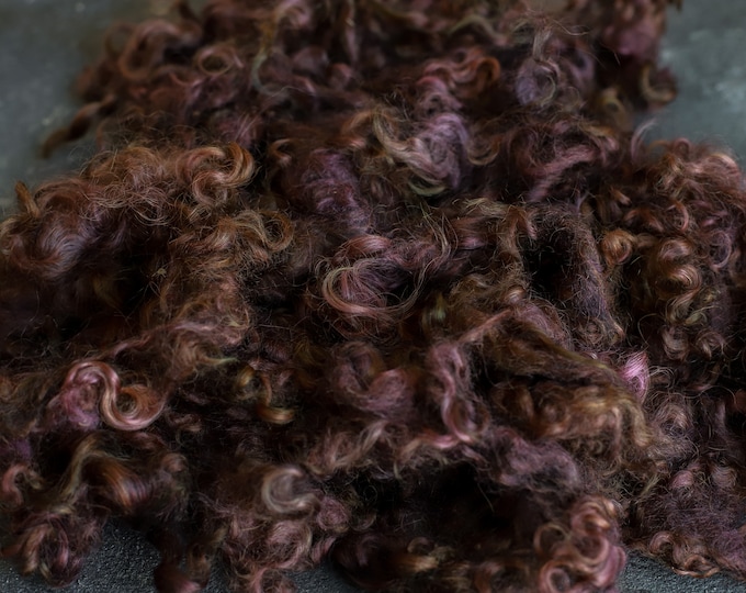 Gotland sheep curls hand dyed / for spinning and felting / Doll Hair
