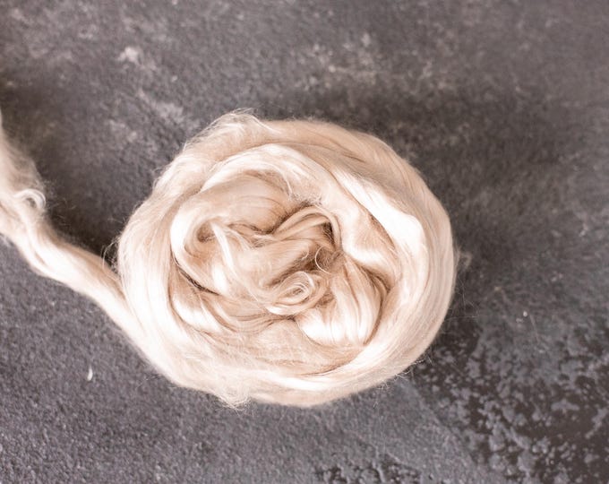 Mulberry silk sand / for spinning and felting / mulberry silk tops