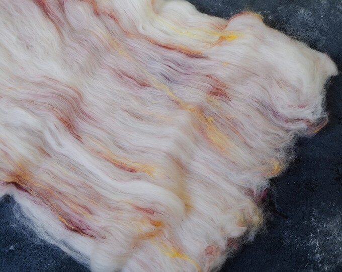 carded wool, felt wool, spinning lining, carded fleece, non-woven merino silk Batt, spinning wool, hand carded wool silk / felting batts