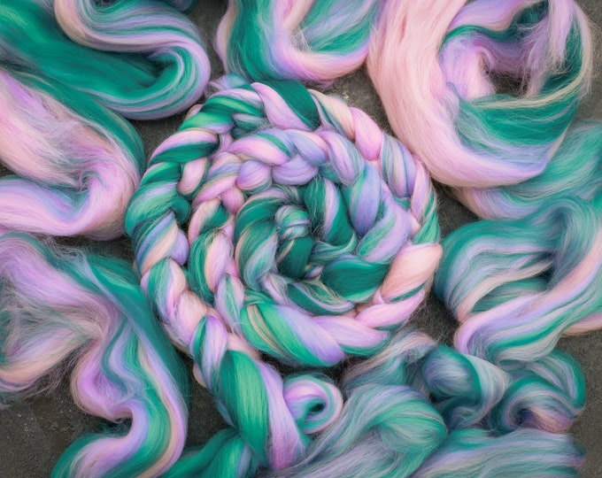 Roving Merino Wool Top Blends for spinning and felting / Merino comb for spinning and felting