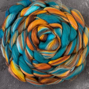 Roving / Tops di lana merino / Miscele di lana per filatura e infeltrimento / Lana mista a mano / Lana tirata a mano / Sunset Canyon 2