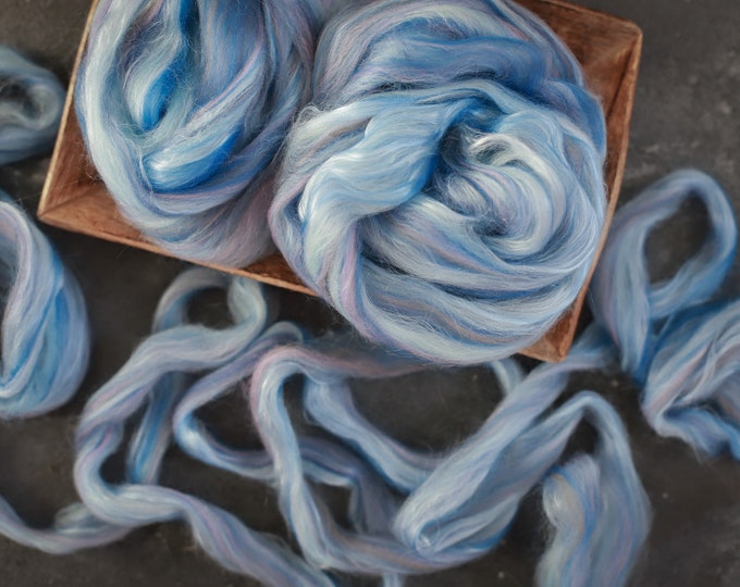 Sample combed top / Roving / Merino Wool Tops / Blends wool for spinning and felting / Handblended Wool / Hand-pulled wool