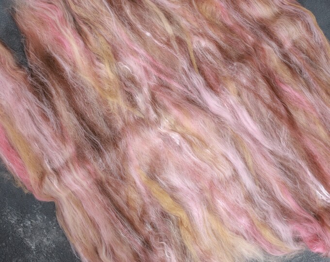 Art Batt / carded wool, felting wool, spin lining, carded fleece, fleece wool merino, spun wool, hand carded wool silk / felting batts