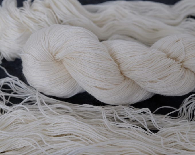 Undyed Sock Yarn Merino Silk, Wool for Dyeing