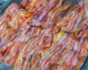 Eco Art Batt / Carded Wool, Felting Wool, Spinning Lining, Carded Fleece, Merino Fleece Wool, Spinning Wool, Felting Batts