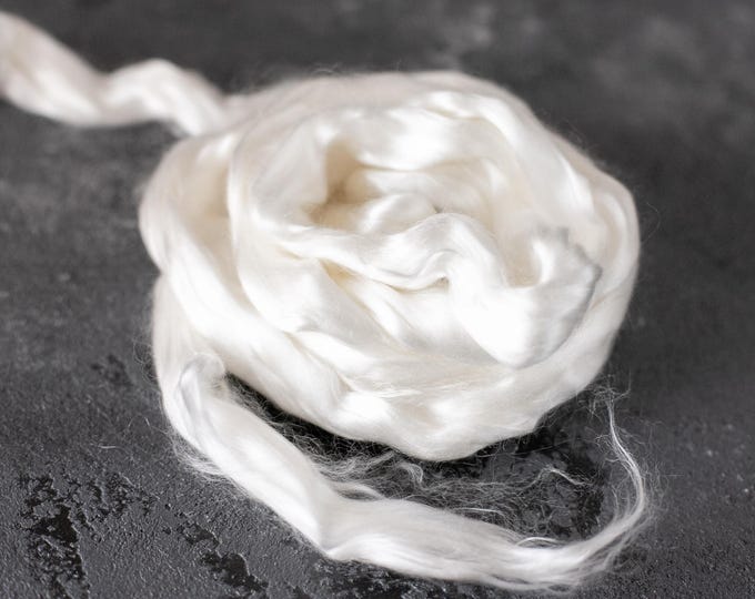 Tencel white / for spinning and felting / Tencel tops Vegan