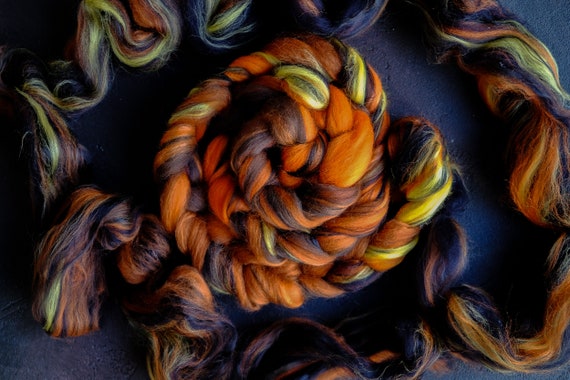Roving Merino Wool Silk Tops Blends wool for spinning and felting Handblended Wool Hand-drawn wool Comb