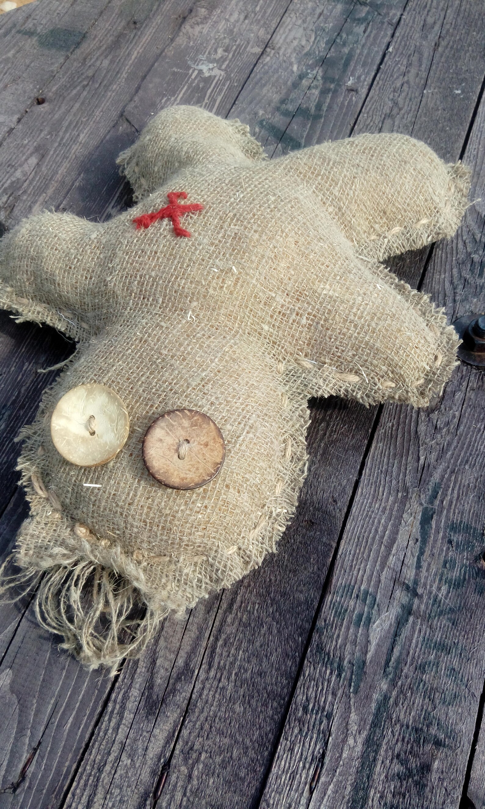 Big VooDoo Doll Handmade Doll Burlap VooDoo Doll Creepy Etsy
