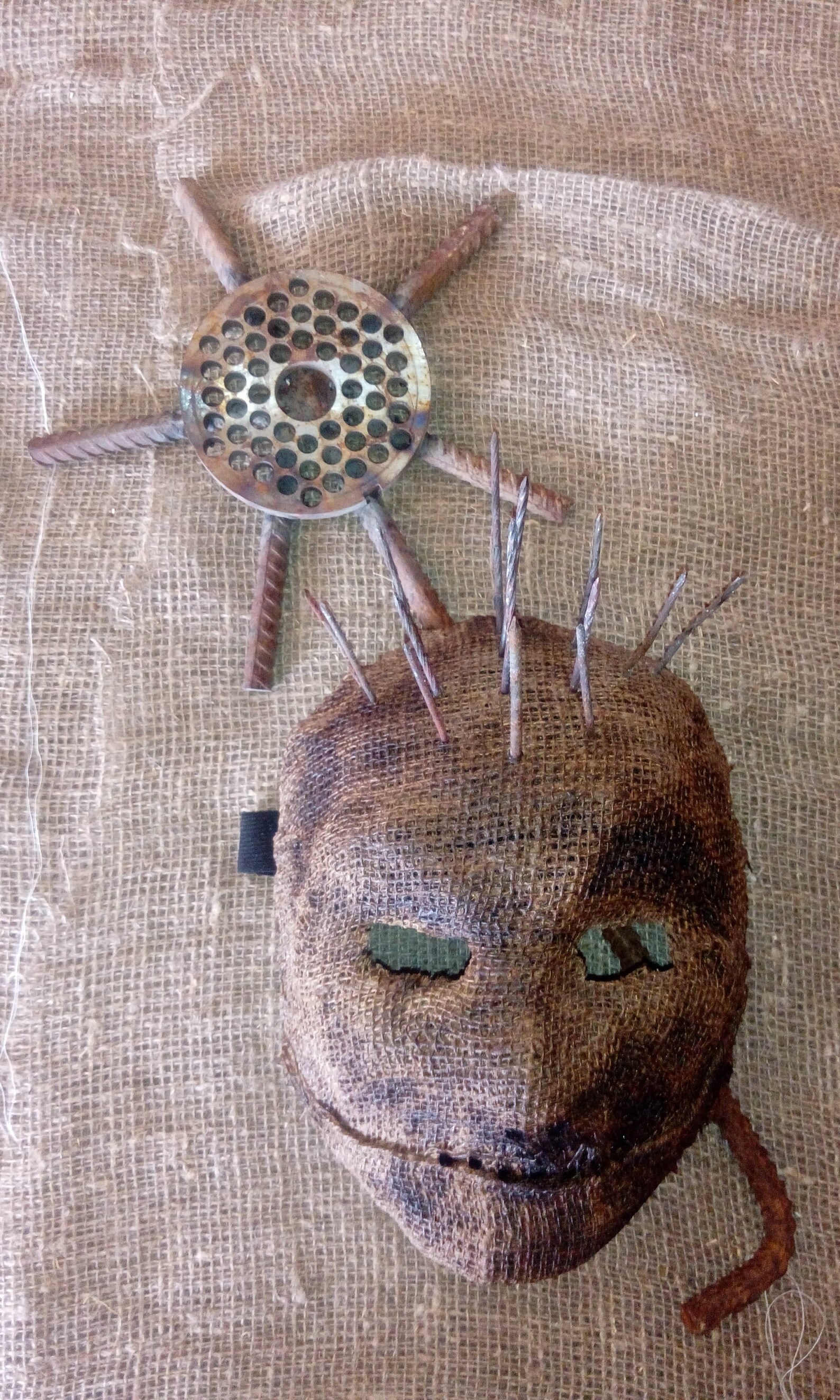 Creepy Burlap Mask Spooky Mask Masquerade Horror Burlap Etsy