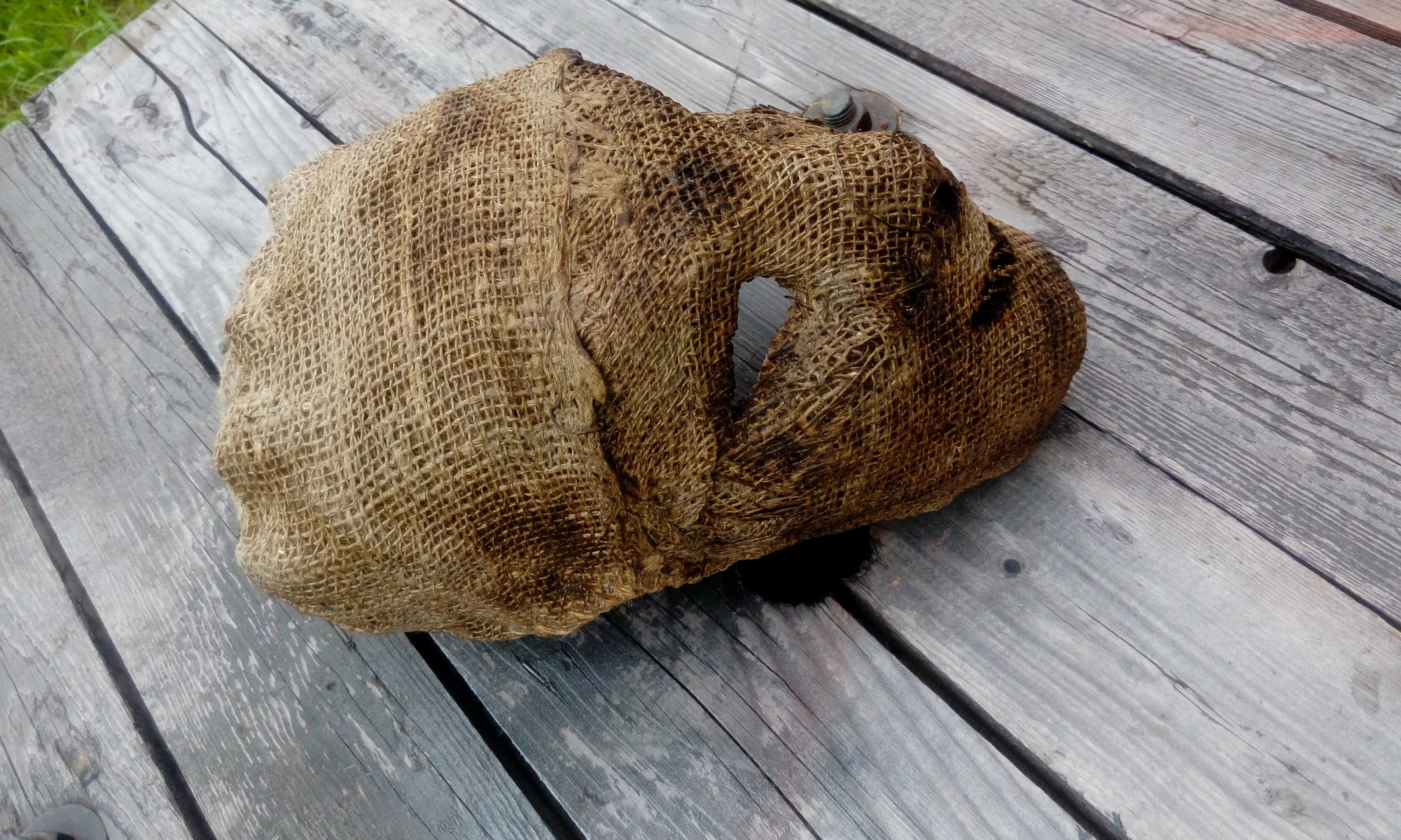 Burlap Head Mask Halloween Horror Burlap Mask Creepy Mask Etsy