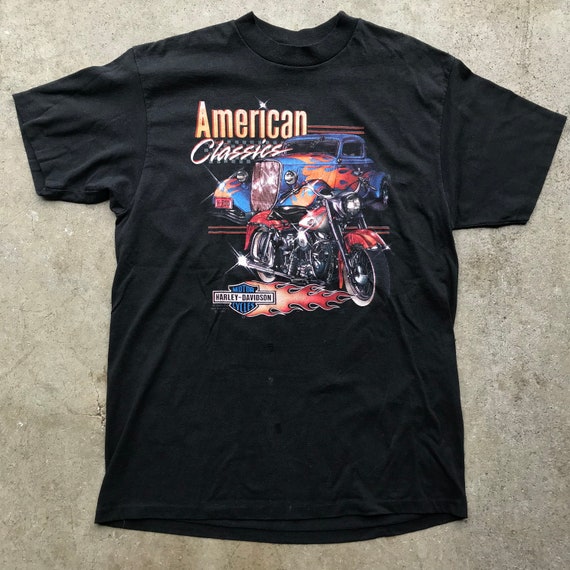 Vintage Harley Davidson 1991 3D Emblem t shirt 90s