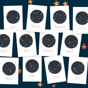 Astrology Star Sign Print | Zodiac Horoscope Wall Art