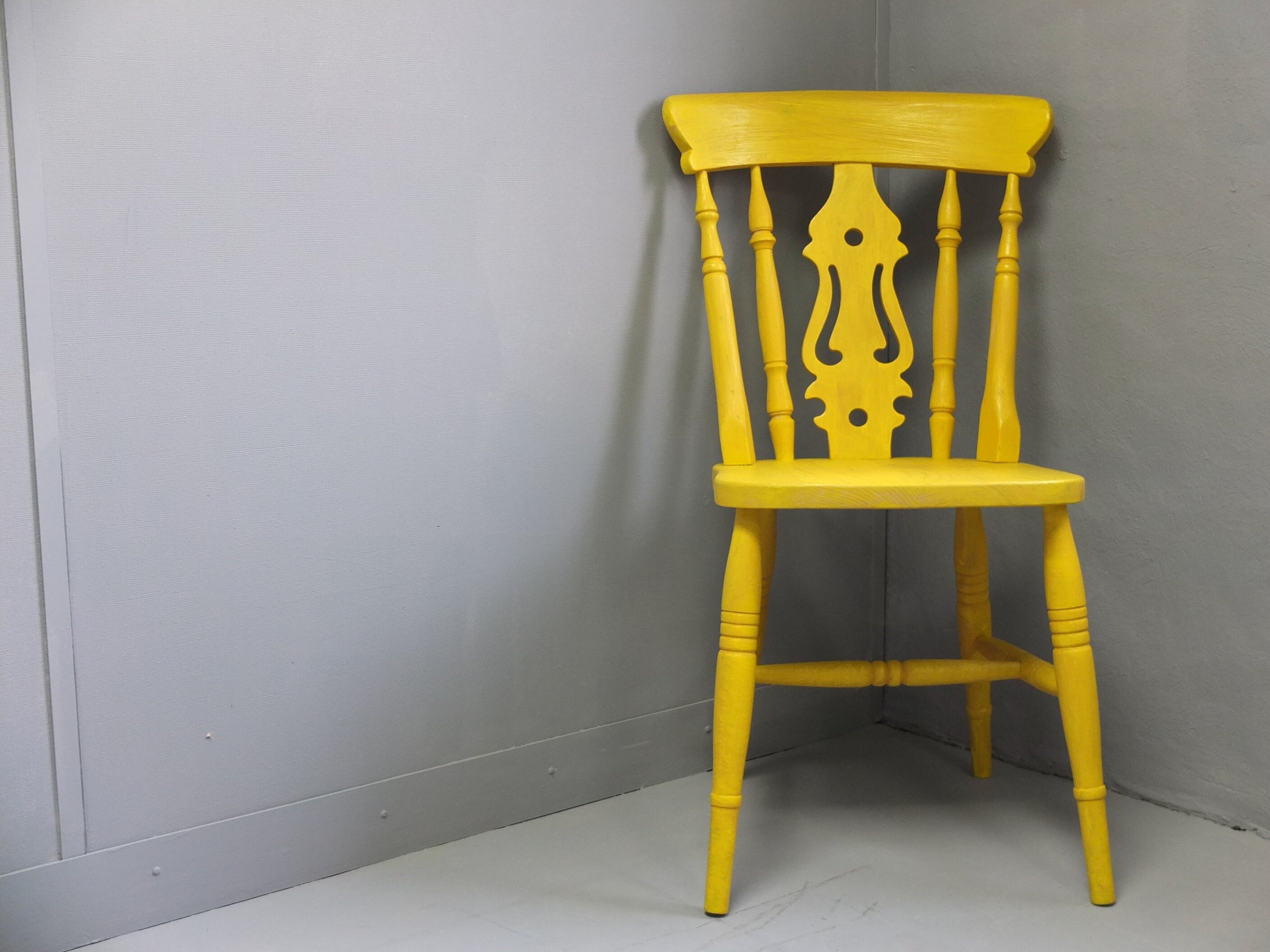 Shabby Chic Painted Solid Beech Fiddleback Chairs Etsy UK