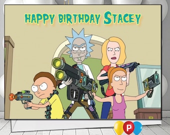 Personalised Rick And Morty Birthday Card