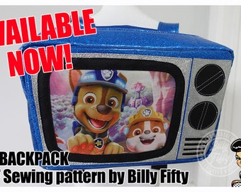 TV BACKPACK - PDF pattern download - Billy Fifty