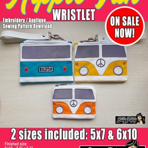 HIPPIE VAN Wristlet - PDF pattern download - Billy Fifty