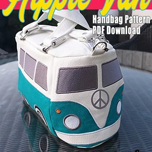 HIPPIE VAN Sewing pattern & Embroidery files