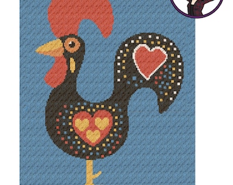 Portuguese Rooster C2C Pattern