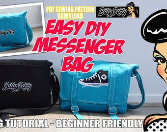 Classic MESSENGER BAG - PDF sewing pattern download Billy Fifty