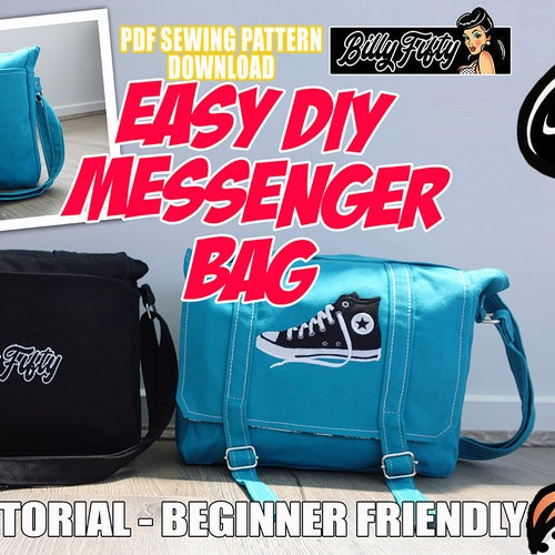Classic MESSENGER BAG - PDF sewing pattern download Billy Fifty