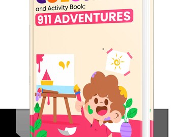 Libro para colorear de emergencia para niños 911, archivo digital, descarga instantánea