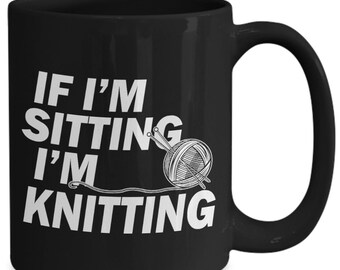 Knitting mug coffee mug gift for crafters gift for knitters knitting gift knitter gift knitting coffee mug gift for knitter mug