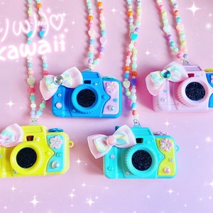 Say Cheese! Rainbow Decora Kei Camera Necklace