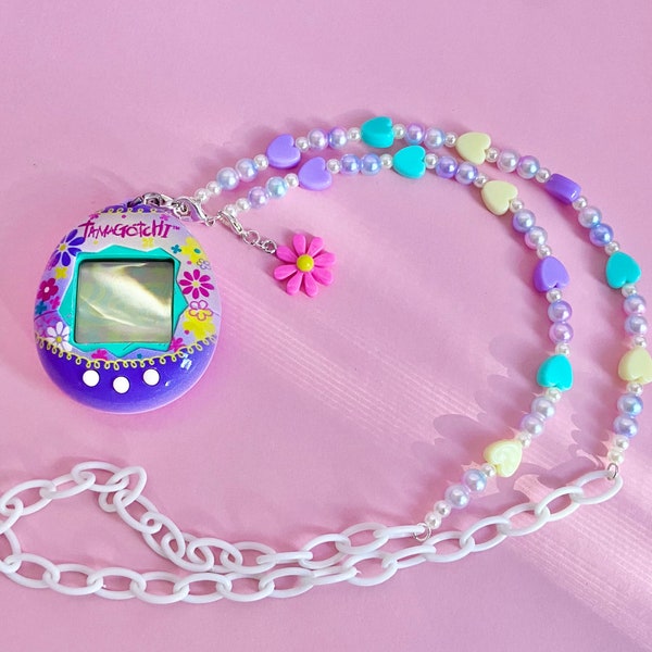 Paradise Flower Tamagotchi Tour de cou détachable, collier Fairy Kei