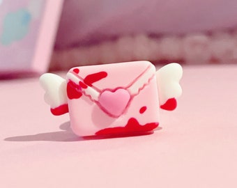 Yandere Love Letter Ring, Creepy Cute Gurokawa Jewellery