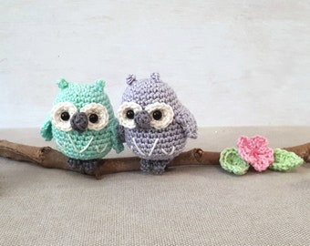 Owls in love crochet pattern, diy nursery decor, digital download