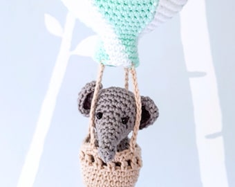 Crochet Amigurumi Elephant in Balloon Nursery Tutorial