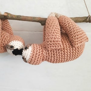 Sloths couple on a branch crochet pattern, diy amigurumi Valentine's day gift, digital download image 7