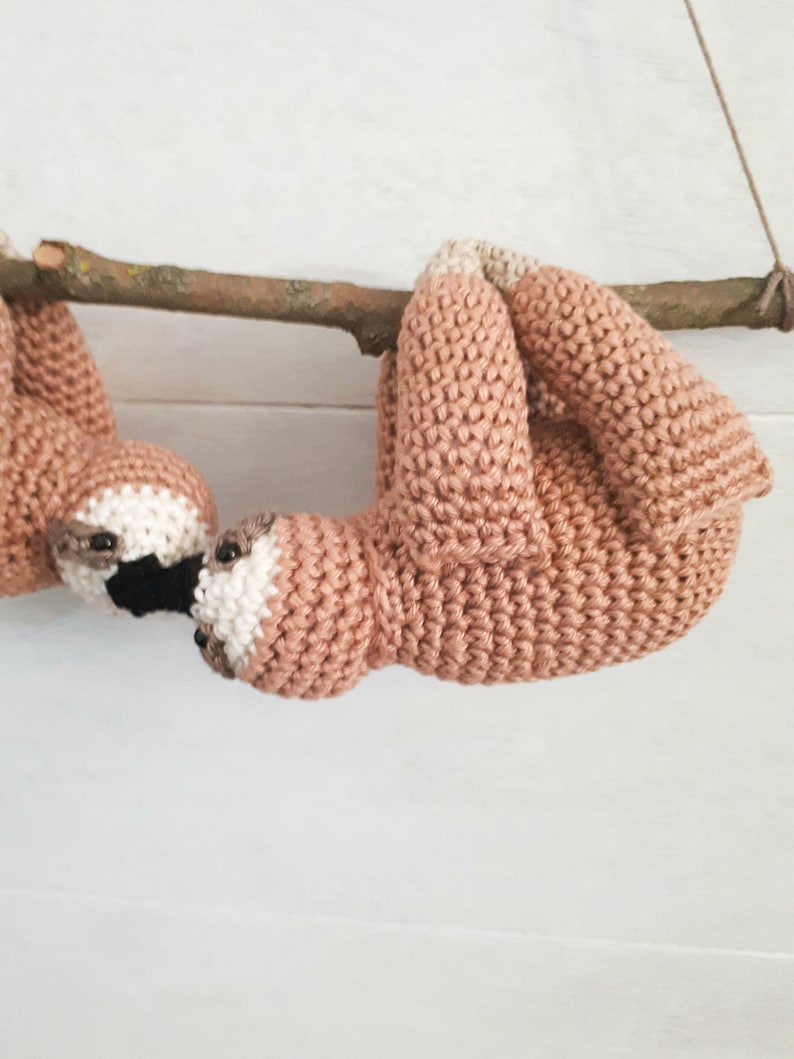 Sloths couple on a branch crochet pattern, diy amigurumi Valentine's day gift, digital download image 7