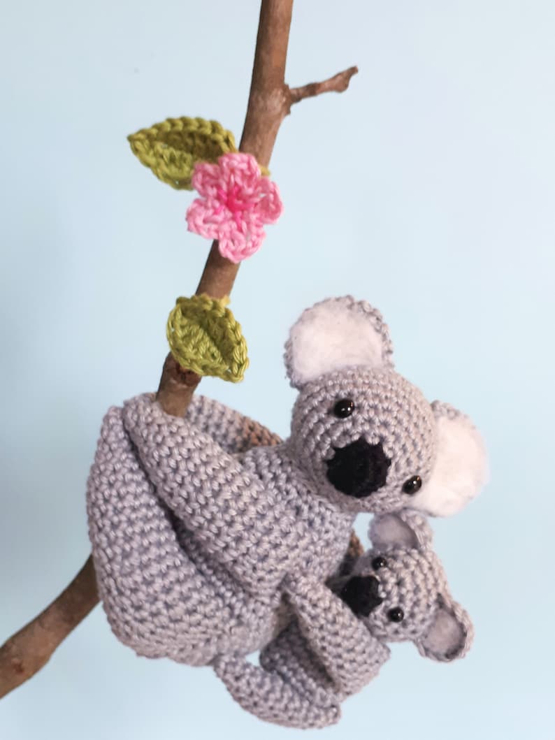 Koala crochet pattern mom and baby koala stuffed animals Etsy