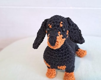 Dachshund Crochet Pattern: Amigurumi Dog PDF Tutorial (4 inch)